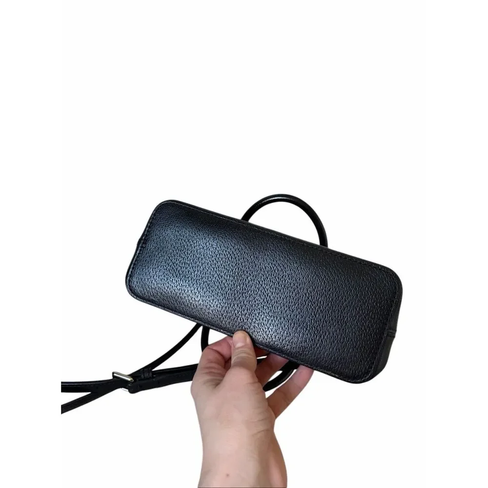 KATE SPADE CARLI LEATHER CROSSBODY MEDIUM‎ SATCHEL BLACK BAG